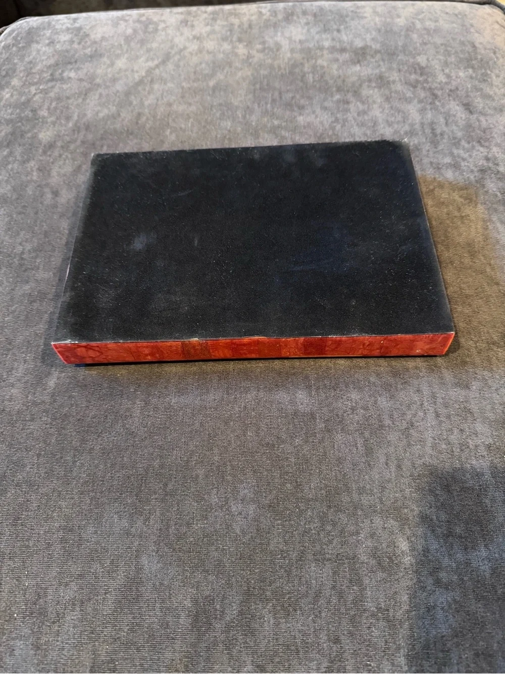 Red Floral Decorative Serving Tray Crafted From the Philippines
